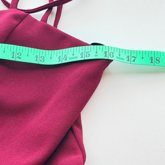 B. Darlin Fit and Flare Dress Sz 7/8 Burgundy Sweetheart Skater Cocktail - Picture 7 of 9